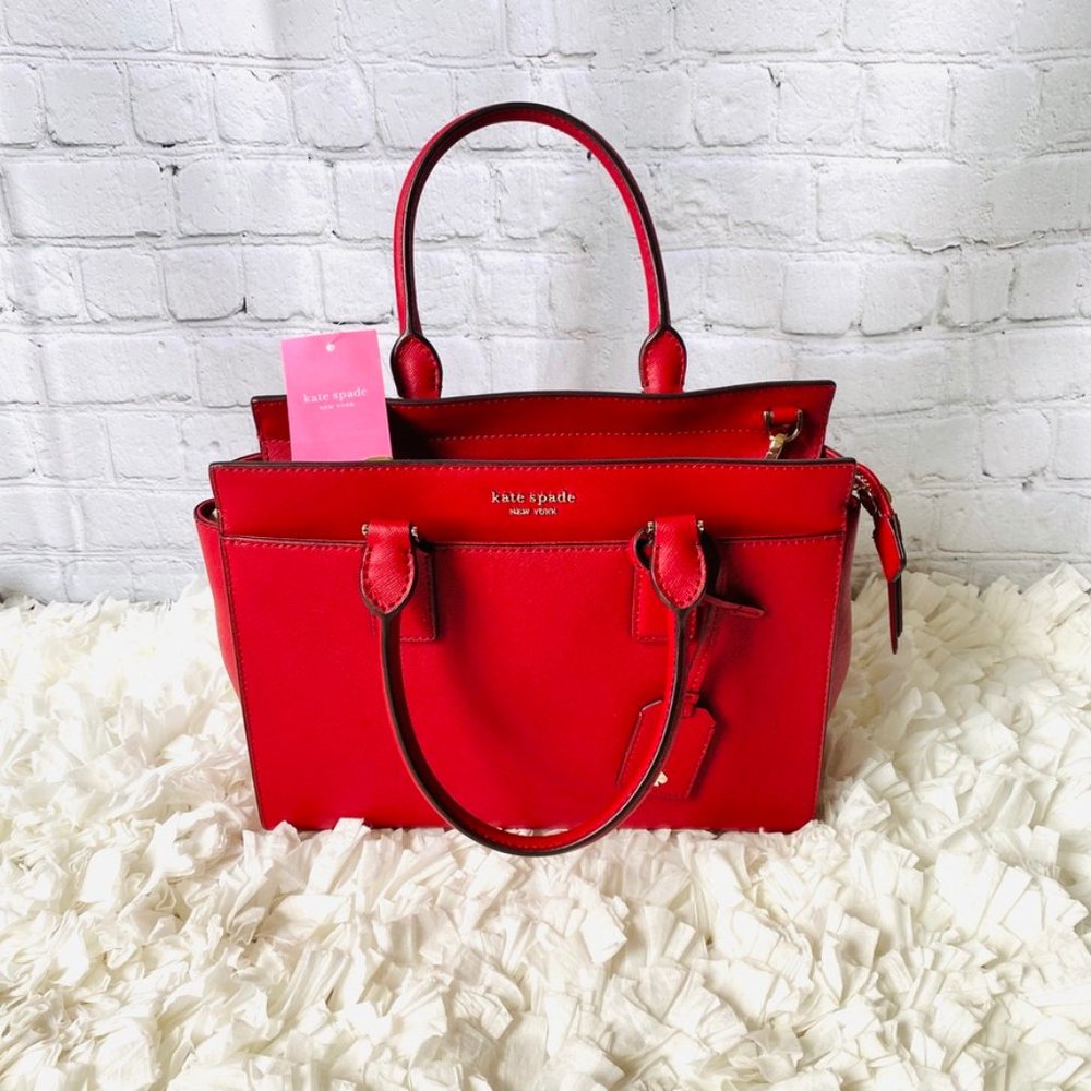 Kate Spade Cameron Satchel/Shoulder Bag Rosso Red - Picture 1 of 8